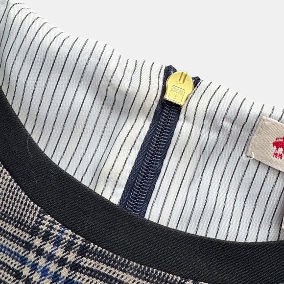 Brooks Brothers Red Fleece Plaid wool blend Sheath Dress Professional Sz 0 - Picture 11 of 15